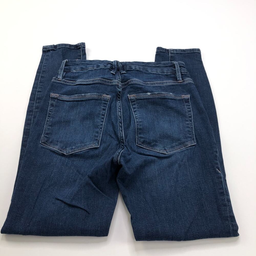 Good American Good Legs Crop 4/27 (Fits 24W 26L) Mid Rise Distressed Jeans